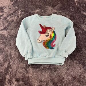 Lola and the Boys Unicorn Sequin Crewneck Sweatshirt Fleece Girls 8 Pullover